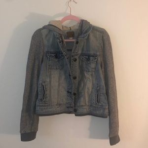 Denim hoodie jacket